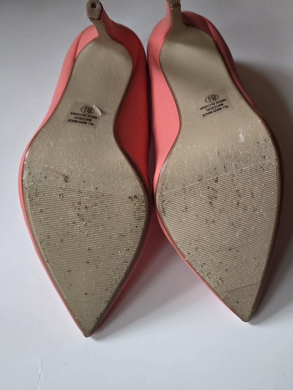 Delicious Coral Pink Pointed-Toe Pumps - Women - Picture 6 of 6